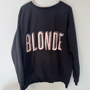 BRUNETTE THE LABEL Women's "Blonde" Sweatshirt Oversized Black Size XS/S